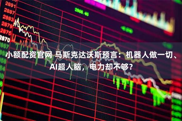 小额配资官网 马斯克达沃斯预言：机器人做一切、AI超人脑，电力却不够？